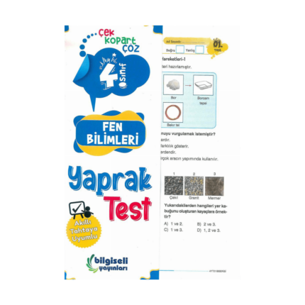 4. Sınıf Fen Bilimleri Yaprak Test - Bilgiseli Yayınları
