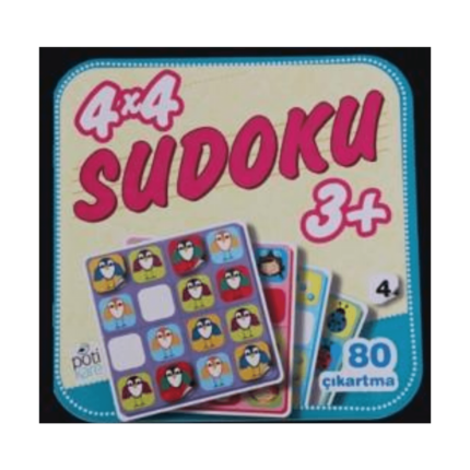 4 X 4 Çıkartmalı Sudoku 4 - +3 Yaş
