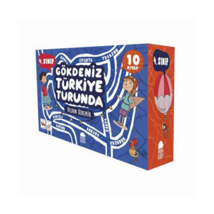 Gökdeniz Türkiye Turunda 4. Sınıf Seti - (10 Kitap)