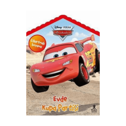 Disney Pixar Arabalar Evde Kupa Partisi Çıkartmalı Boyama Kitabı