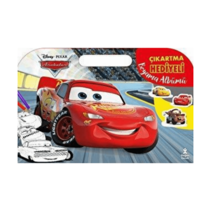 Disney Arabalar Çıkartma Hediyeli Boyama Albümü