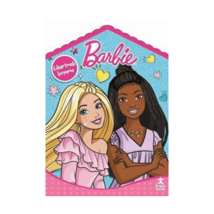 Barbie Evde Çıkartmalı Boyama Kitabı