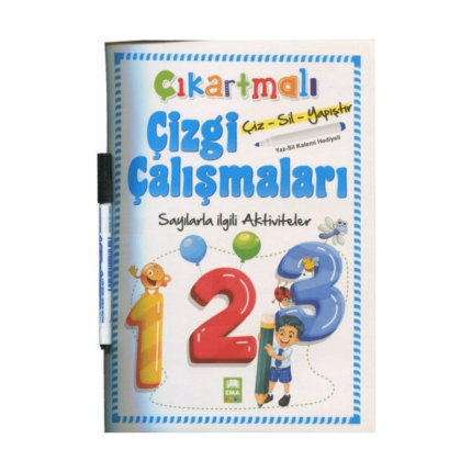 Çıkartmalı Çizgi Çalışmaları Sayılar (Okul Öncesi)