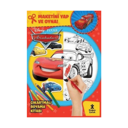 Disney Pixar Arabalar - Çıkartmalı Boyama Kitabı - Maketini Yap Ve Oyna!
