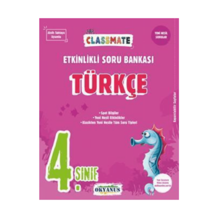 4. Sınıf Türkçe Etkinlikli Soru Bankası Classmate ( İadesizdir )