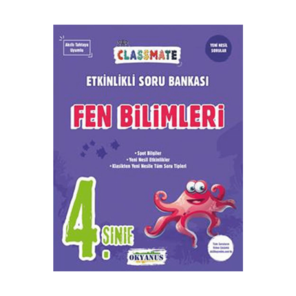 4. Sınıf Fen Bilimleri Etkinlikli Soru Bankası Classmate ( İadesizdir )