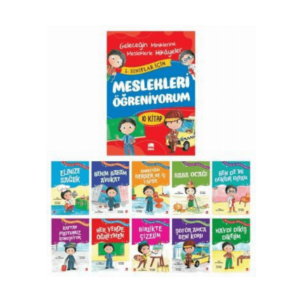 Meslekleri Öğreniyorum Resimli Hikaye (10 Kitap Set)
