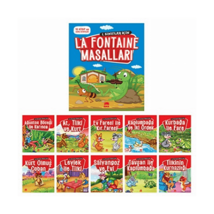 La Fontaine Masalları (10 Kitap)-1Ve 2.Sınıf Hikaye - Küçük Boy - Ema Yayınları - Görsel 1