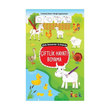 Minik Ressamlar İş Başında-Çiftlik Hayatı Boyama Kalın Boyama - Bıcırık Yayınları