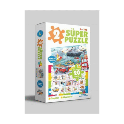 Süper Puzzle/Taşıtlar-Meslekler 0-6 Yaş - Parıltı Yayınları