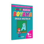 Renkli Harika Boyama-Okula Hazırlık 5+Yaş Kalın Boyama - Pinokyo Yayınları