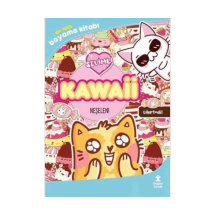 Kawaii Neşelen! En Tatlı Çıkartmalı Boyama Kitabı