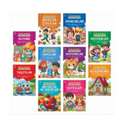 Bilmece Boyama (10 Kitap Set) Kalın Boyama - Bıcırık Yayınları