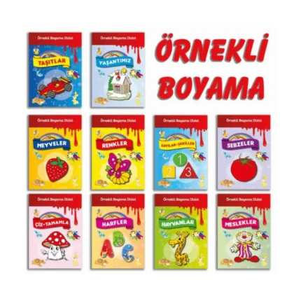 Örnekli Boyama Dizisi 10 Kitap Set