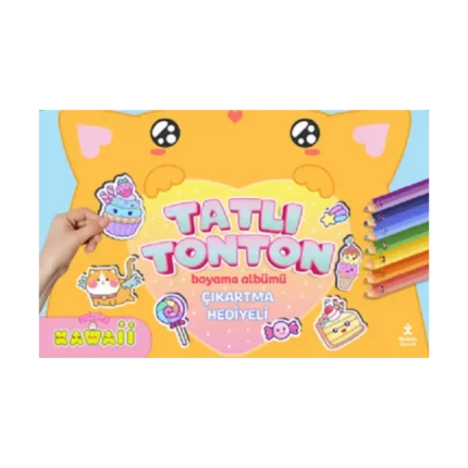 Kawaii Tatlı Tonton Çıkartma Hediyeli Boyama Albümü