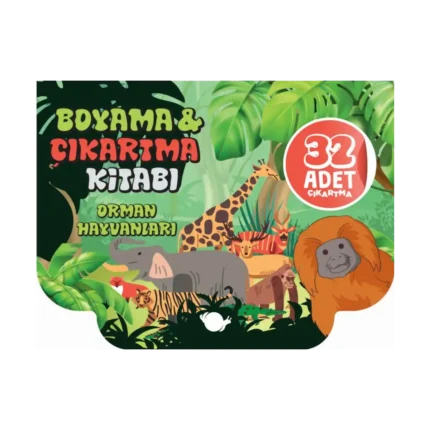 Orman Hayvanları - Boyama ve Çıkartma Kitabı