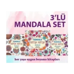 Set Mandala Renk Renk Desenler Çiçekler Hayvanlar