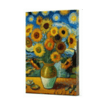 Van Gogh Ayçiçekleri Çizgili Defter 10