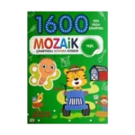 1600 Mozaik Çıkartmalı Boyama Kitabım Yeşil Kitap