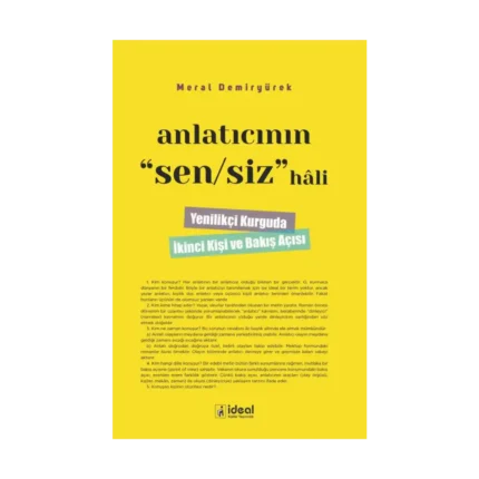 Anlatıcının Sen/Siz Hali