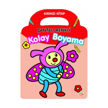 Çantalı Renkli Kolay Boyama- Kırmızı Kitap