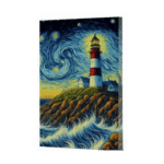 Van Gogh Deniz Feneri Çizgili Defter 8