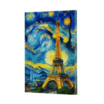 Van Gogh Eyfel Kulesi Çizgili Defter 9