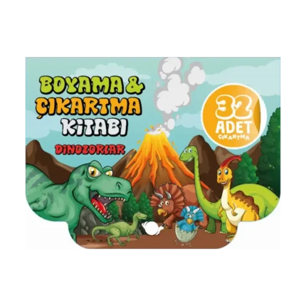 Dinozorlar Boyama ve Çıkartma Kitabı