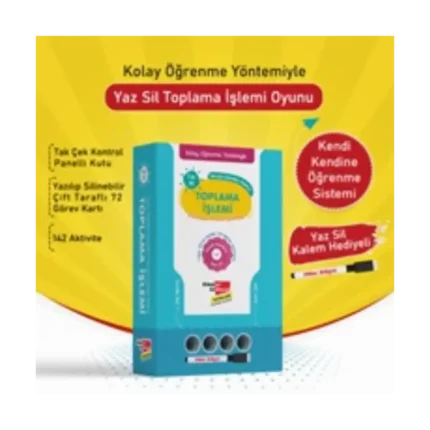 Kolay Öğrenme Yöntemiyle Yaz Sil Toplama İşlemi Oyunu