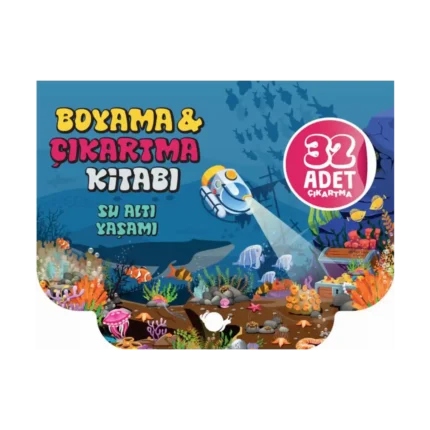 Su Altı Yaşamı - Boyama ve Çıkartma Kitabı