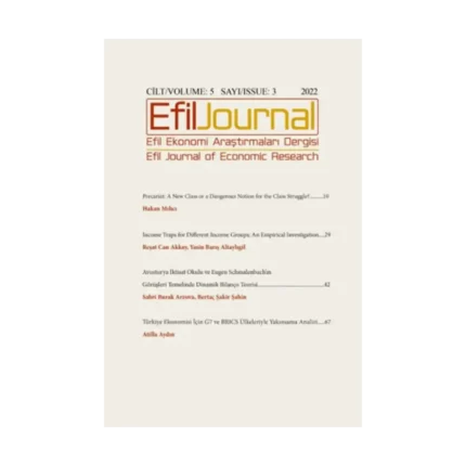 Efil Ekonomi Araştırmaları Dergisi;Cilt: 5 Sayı: 3