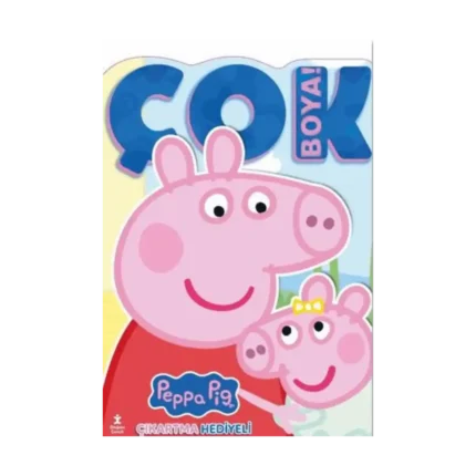 Peppa Pig ve Evie - Çok Boya! Çıkartmalı Dev Boyama Kitabı