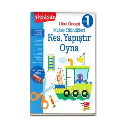 Okul Öncesi Makas Etkinlikleri Kes, Yapıştır, Oyna 1. Seviye