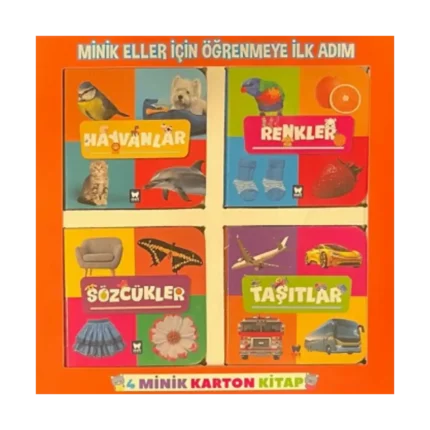 Minik Eller İçin Öğrenmeye İlk Adım 4 Minik Karton Kitap