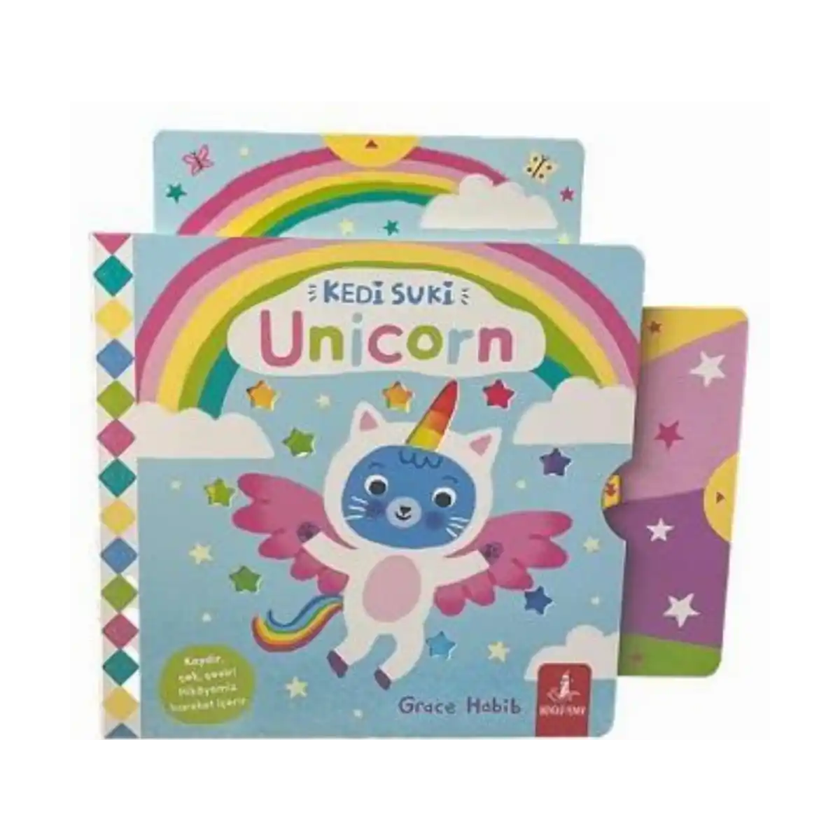 e2040-kedi-suki-unicorn-hareketli-karton-kitap-1-1.webp Kedi Suki Unicorn (Hareketli Karton Kitap) - Görsel 1