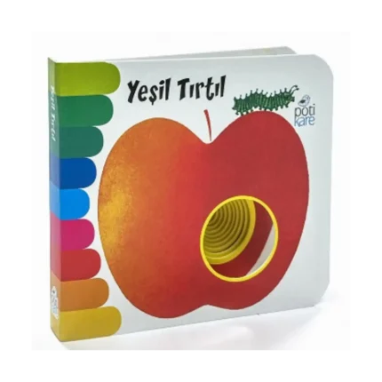 Yeşil Tırtıl Mini Delikli Kitaplar (Ciltli)