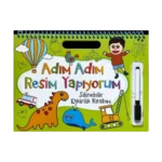 Adım Adım Resim Yapıyorum - Yeşil Kapak - Silinebilir Etkinlik Kitabım