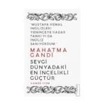 Mahatma Gandi / Sevgi Dünyadaki En İncelikli Güçtür
