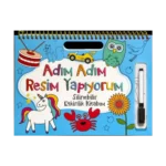 Adım Adım Resim Yapıyorum - Mavi Kapak - Silinebilir Etkinlik Kitabım