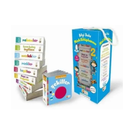 İngilizce Destekli Bilgi Dolu Minik Kütüphanem -9 Kitap Mavi Kutu