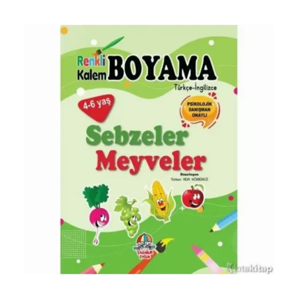 Renkli Kalem Boyama-Sebzeler Meyveler