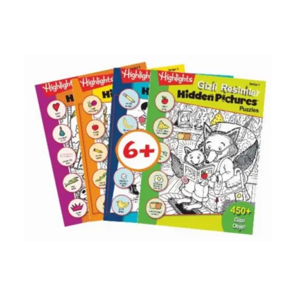 Highlights Hidden Pictures Puzzles (Gizli Resimler) 4'lü Set