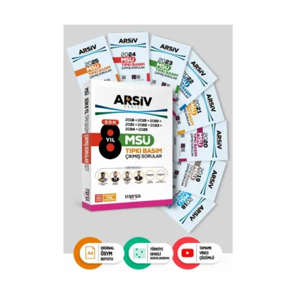 Son 8 Yıl MSÜ Arşiv Serisi Tıpkı Basım Fasikül Fasikül Çıkmış Sorular Tamamı Video Çözümlü Marka Yayınları