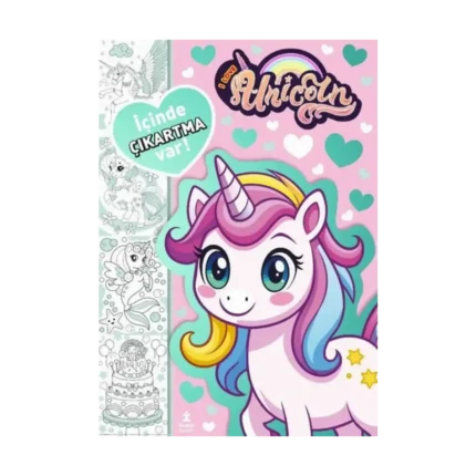 I Love Unicorn - En Sevdiğim Boyama Kitabı - Çıkartmalı