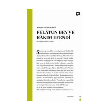 Felatun Bey ve Rakım Efendi