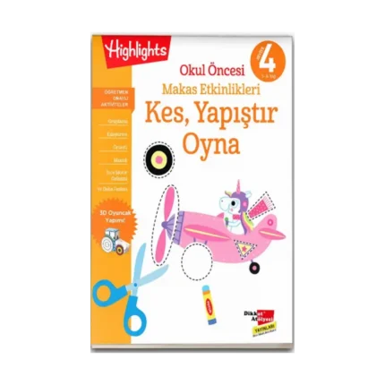 Okul Öncesi Makas Etkinlikleri Kes, Yapıştır, Oyna 4. Seviye