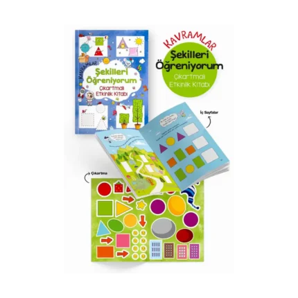 Şekilleri Öğreniyorum Çıkartmalı Etkinlik Kitabı 3 Yaş +