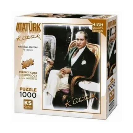 Kahve İçen Atatürk Puzzle 500 Parça