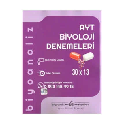 Biyoanaliz Yayınları AYT Biyoloji 30 x 13 Denemeleri