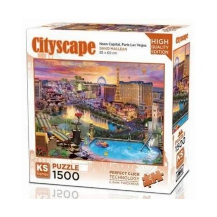 Neon Capitalparis Las Vegas Puzzle 1500 Parça